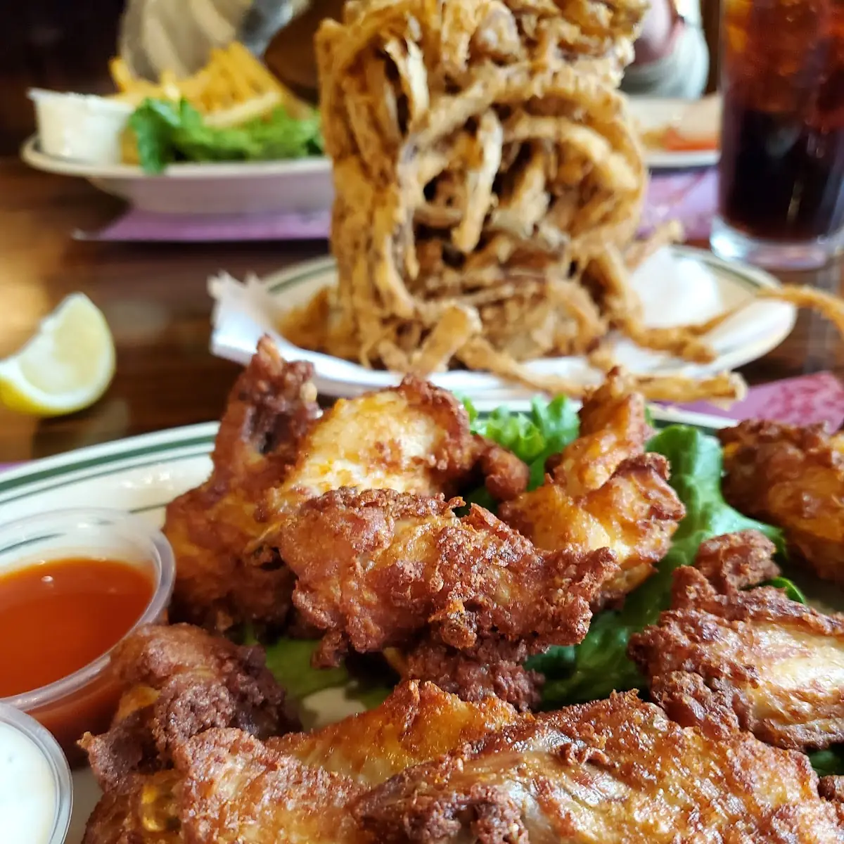 Chicken Wings and Onion Loaf