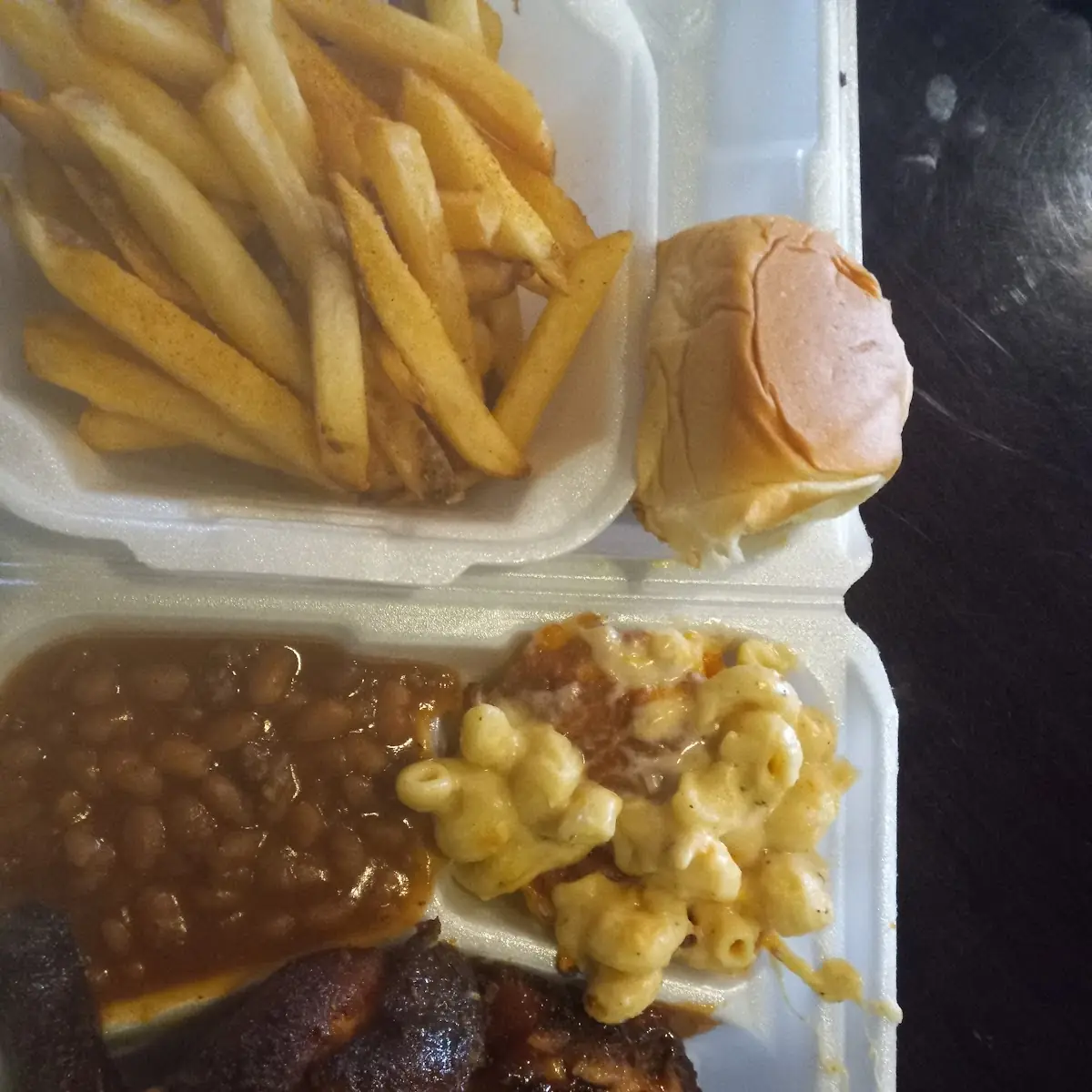 Cajun Fries Green Beans Rice