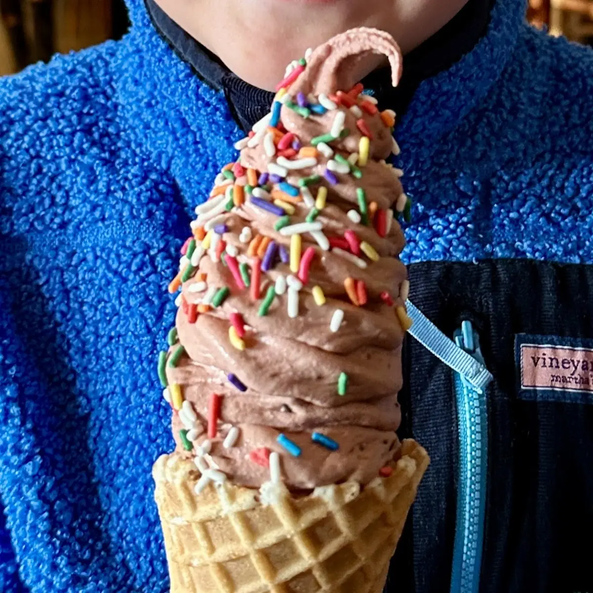 Waffle Cone with Sprinkles