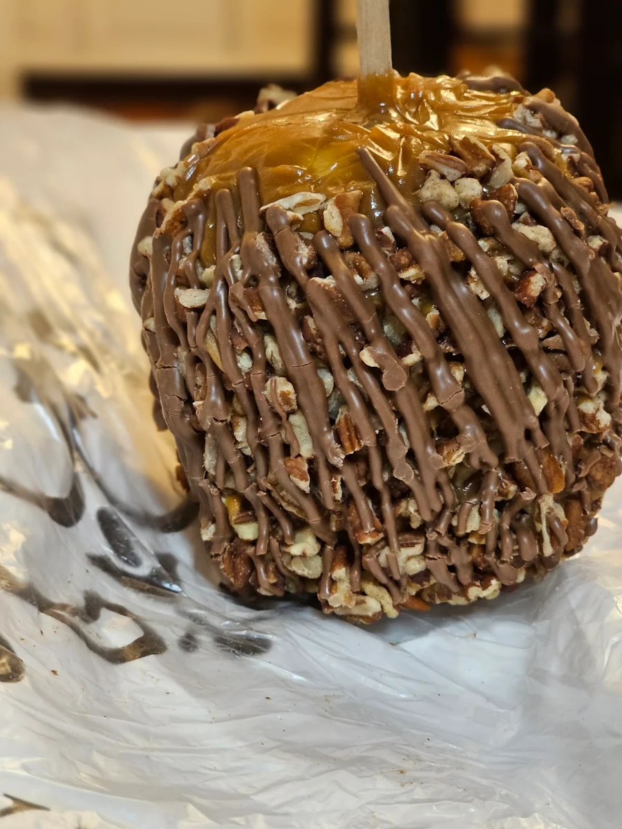 Pecan Turtle Caramel Apple