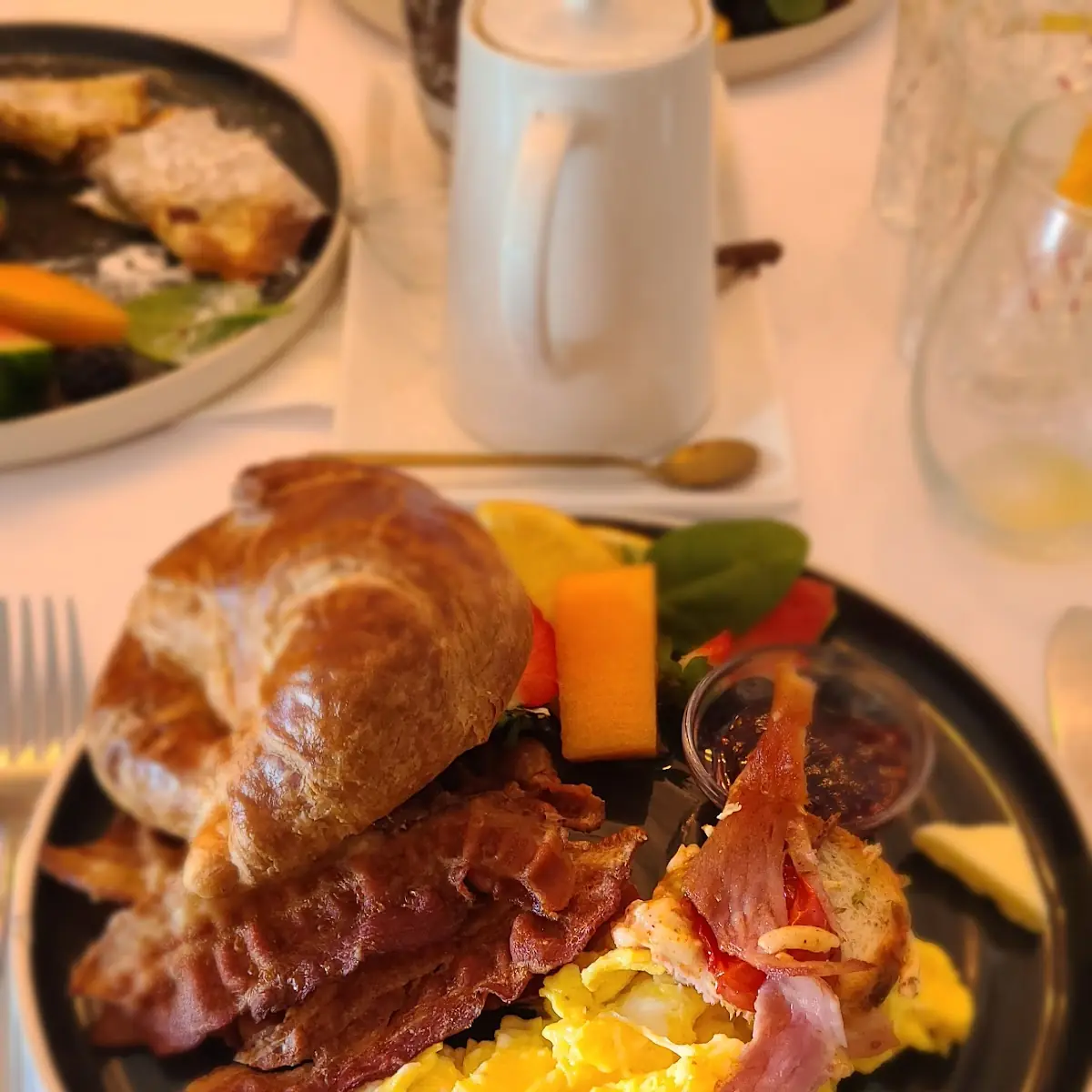 Bacon Eggs and Croissant Ala Buzz