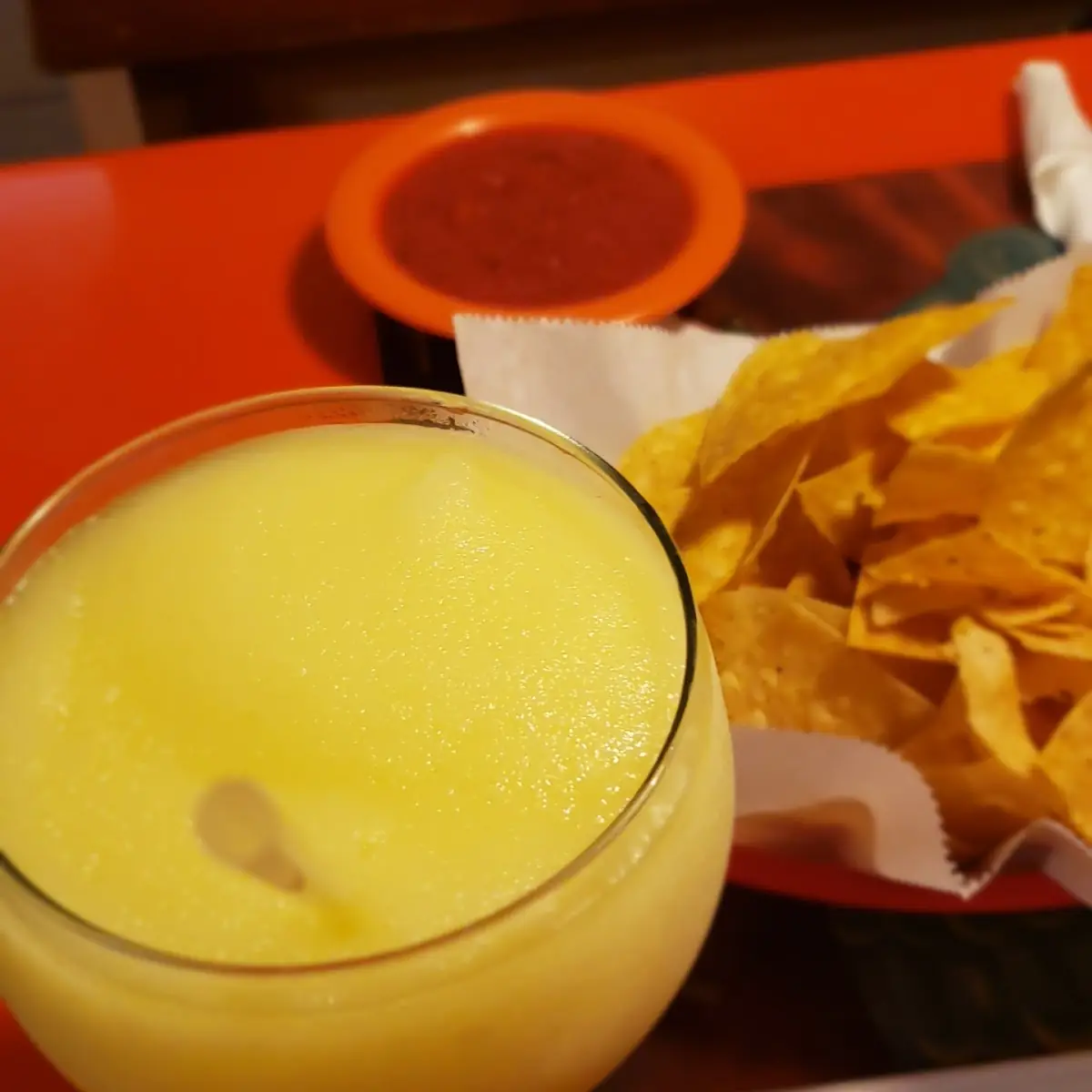 Chips Salsa and a Margarita