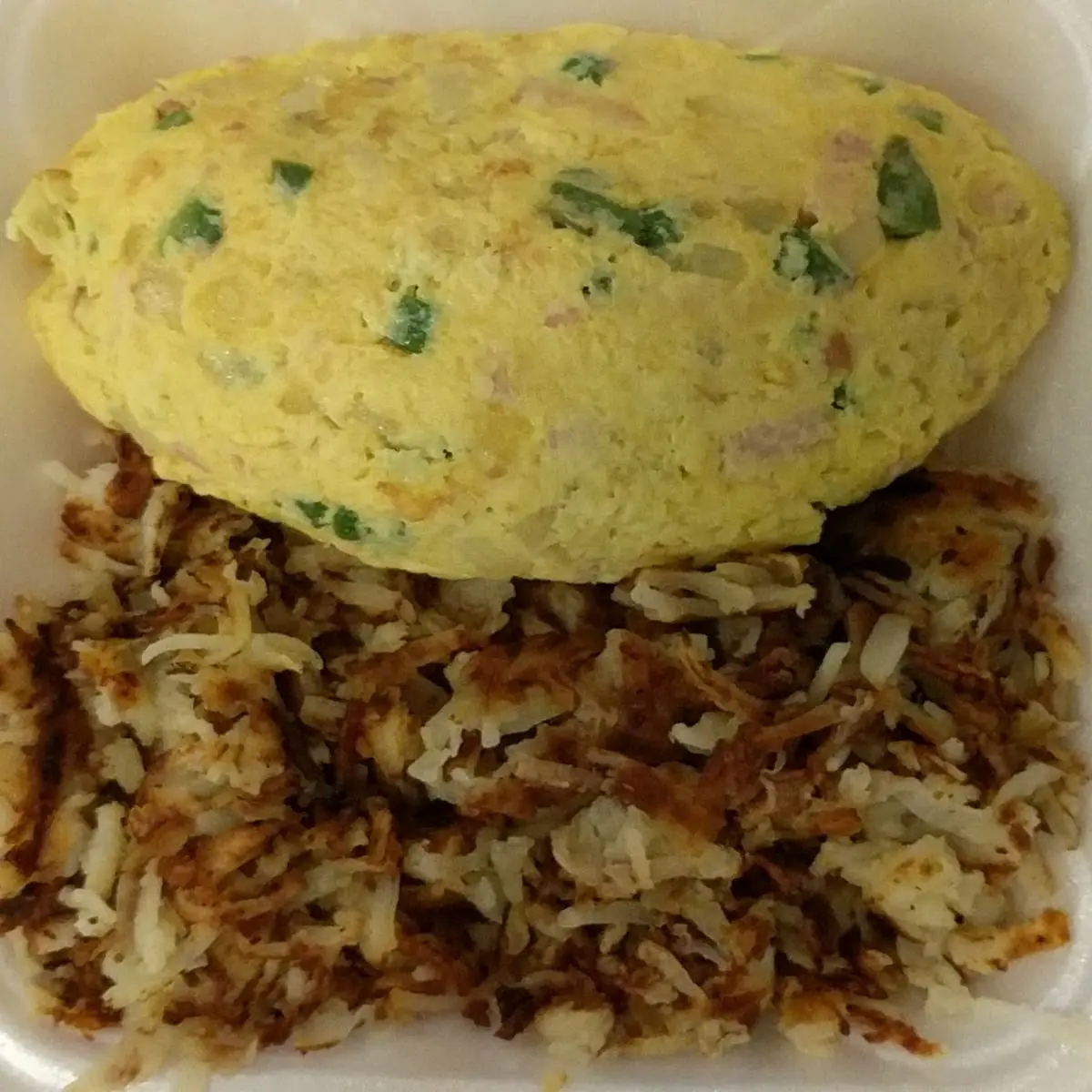 Western Omelette with Hash Browns