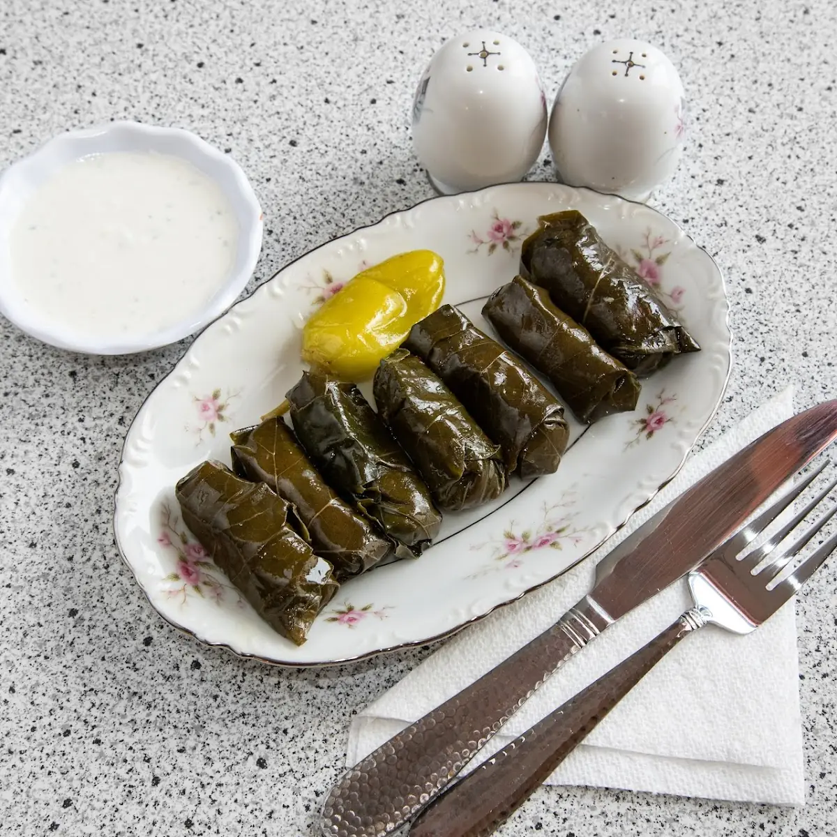 Dolmades Stuffed Grape Leaves