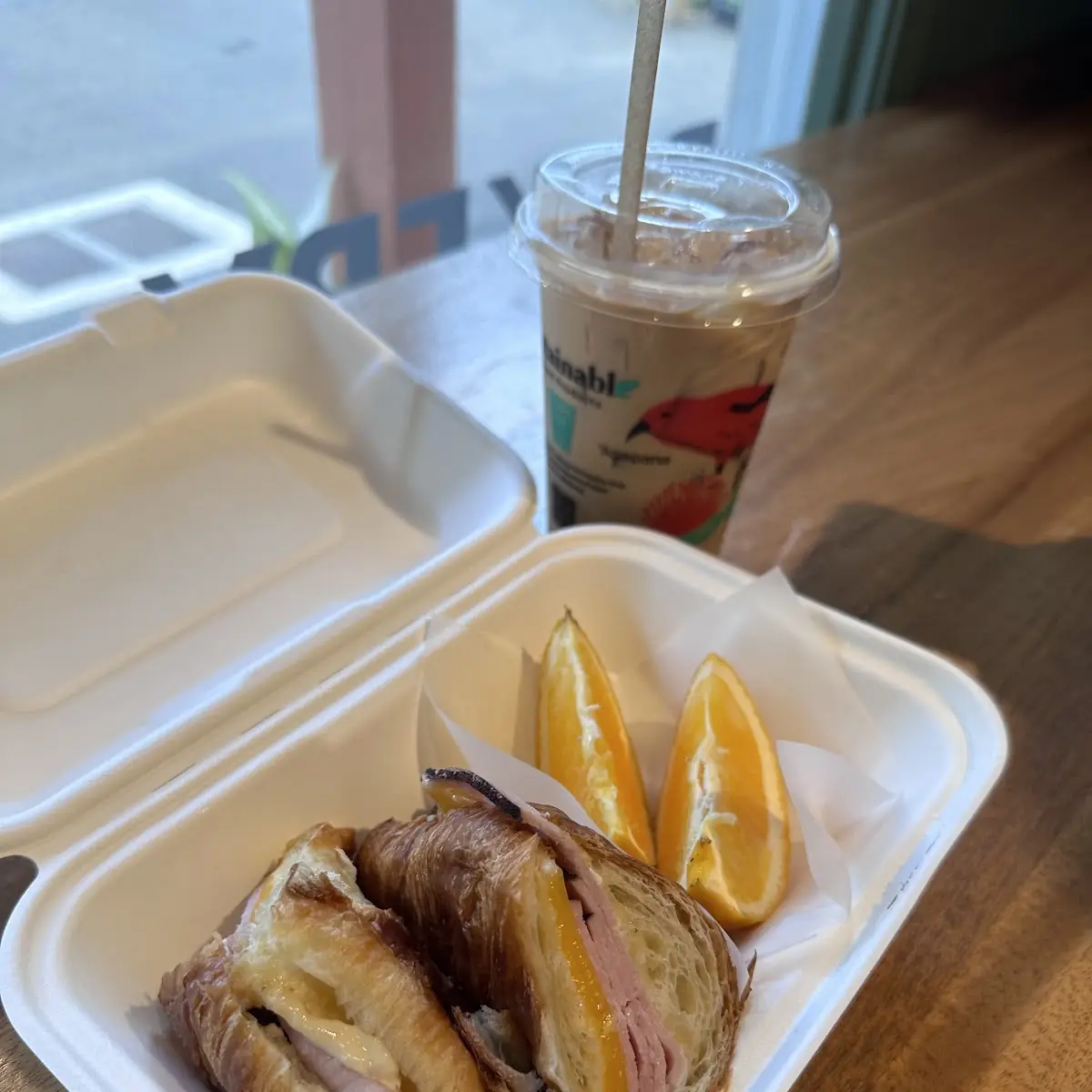 Ham and Cheese Croissant Sandwich