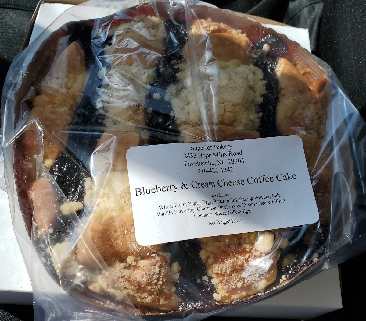 Blueberry Cream Cheese Coffee Cake