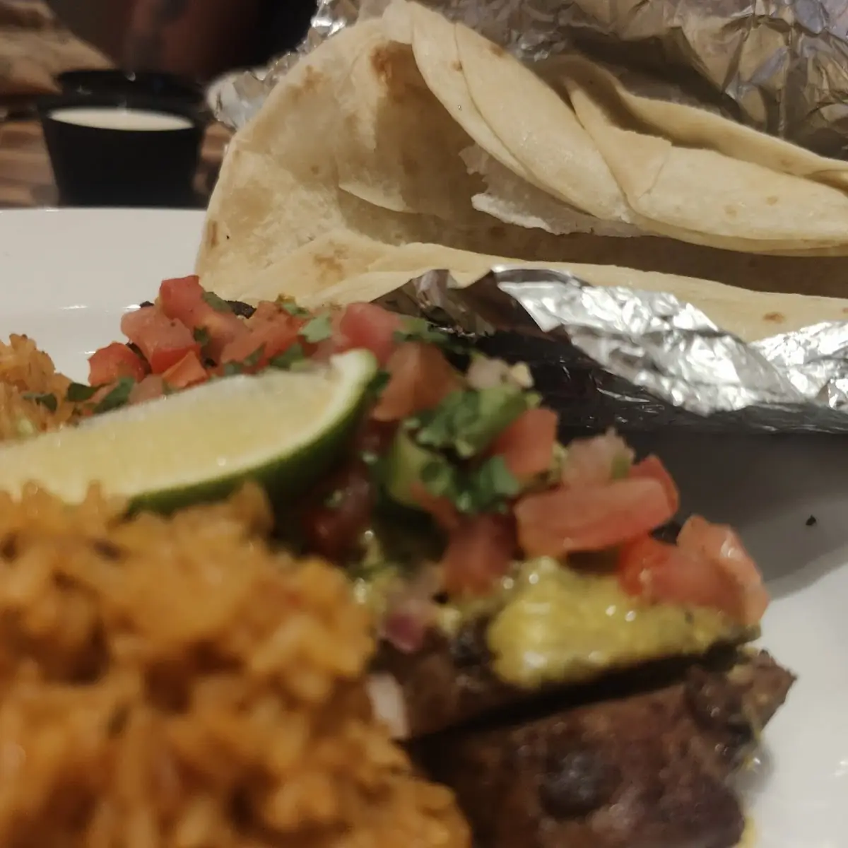 Steak Fajitas and Rice