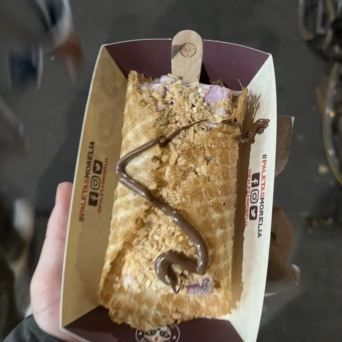 Greek Yogurt with Berries with Waffle Cone