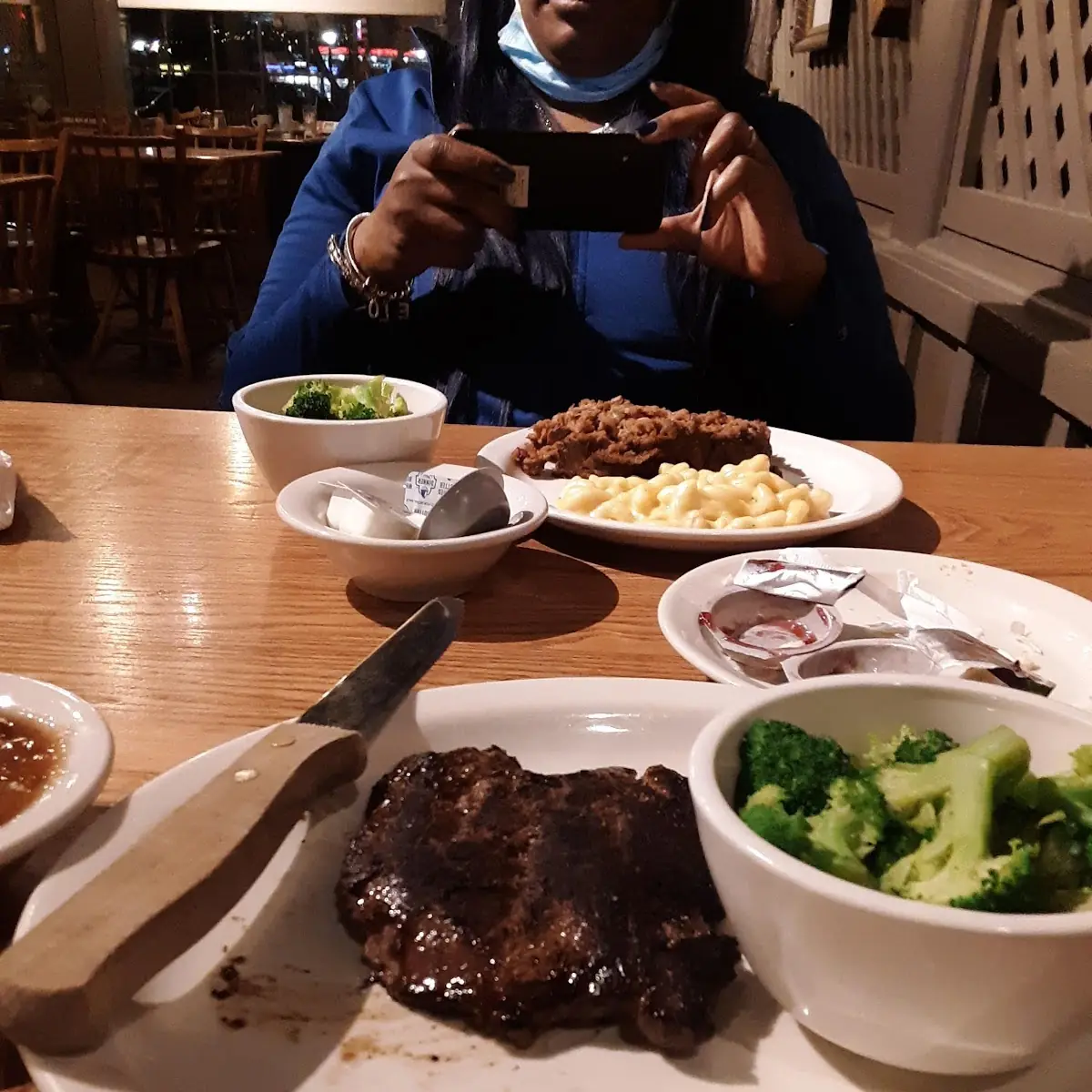 Sirloin Steak and Steamed Broccoli