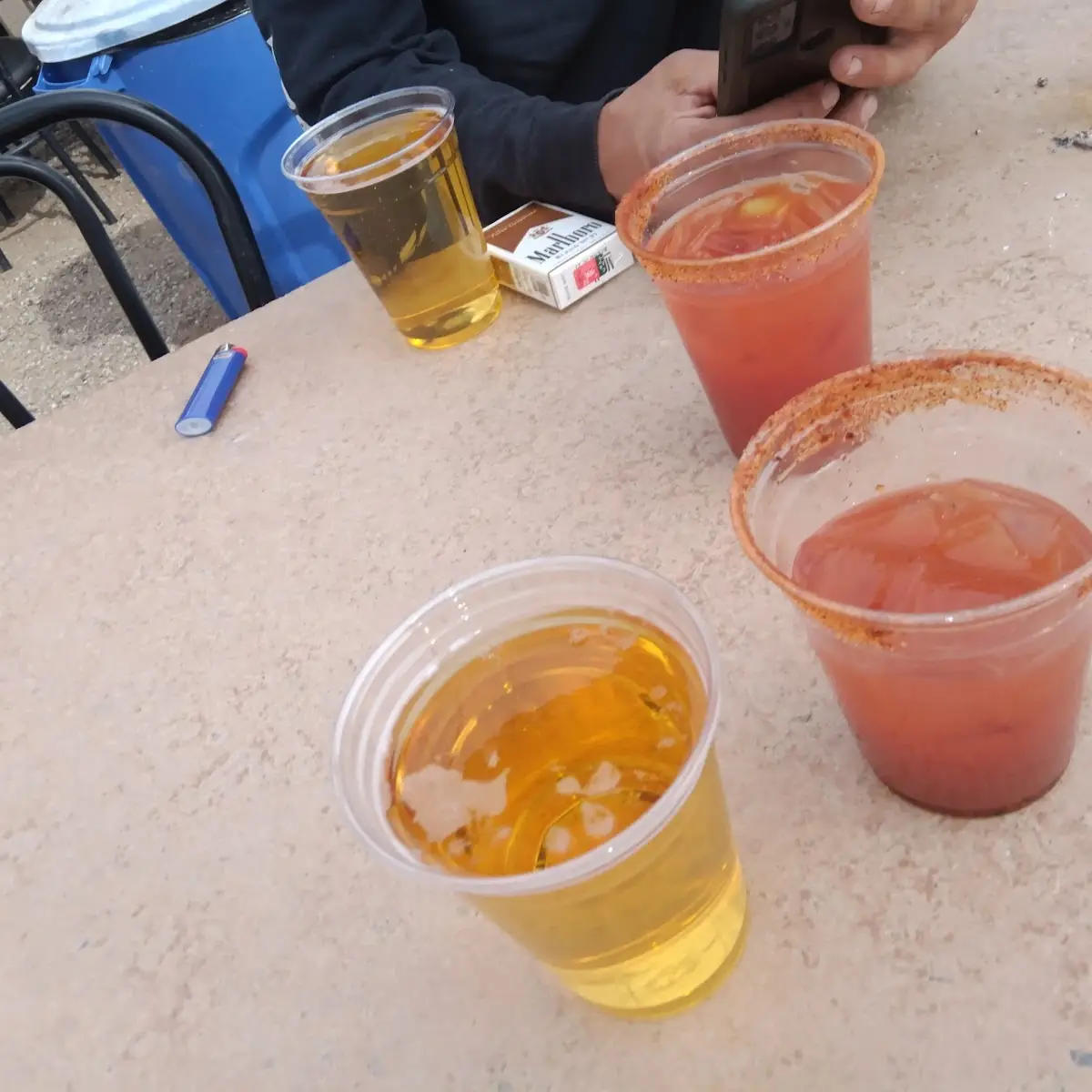 Bloody Mary and Coors Light