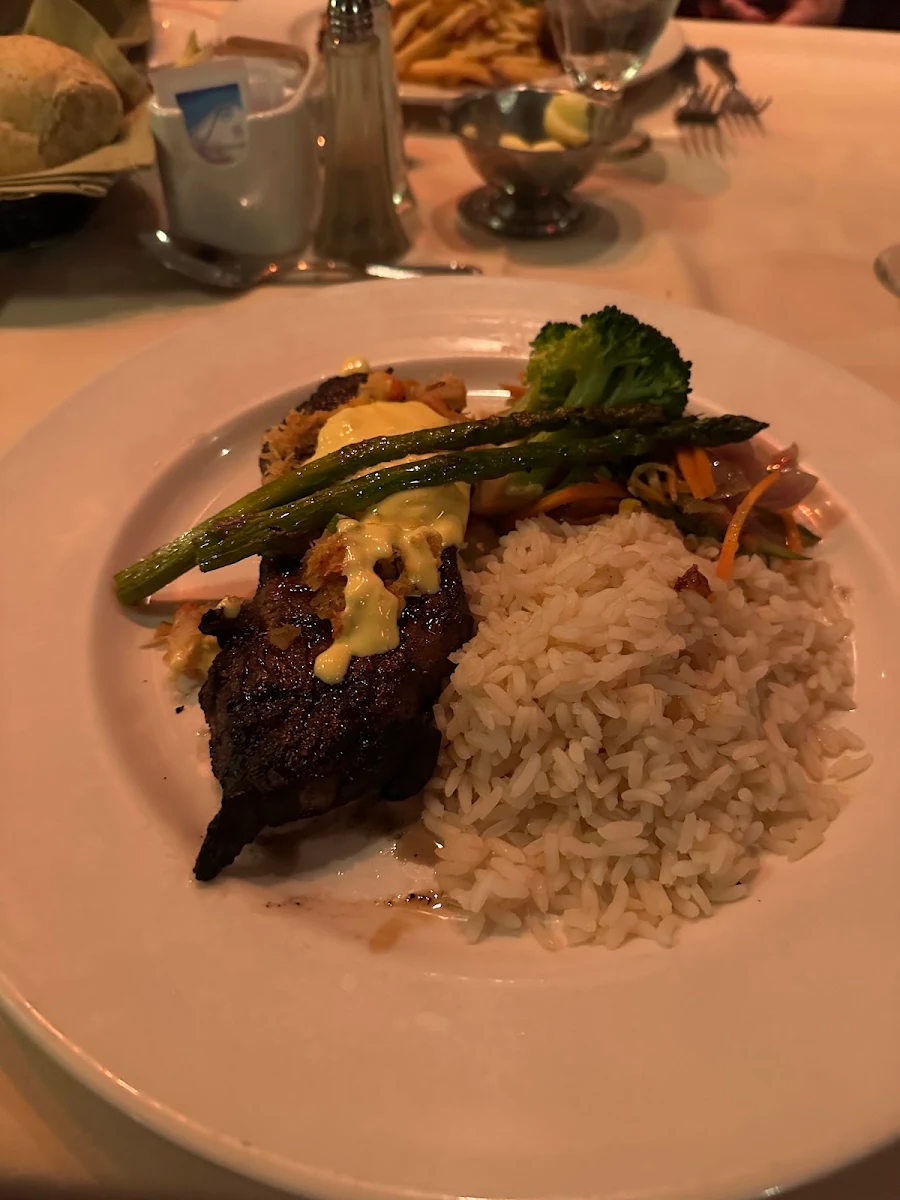 Steak with Rice Pilaf