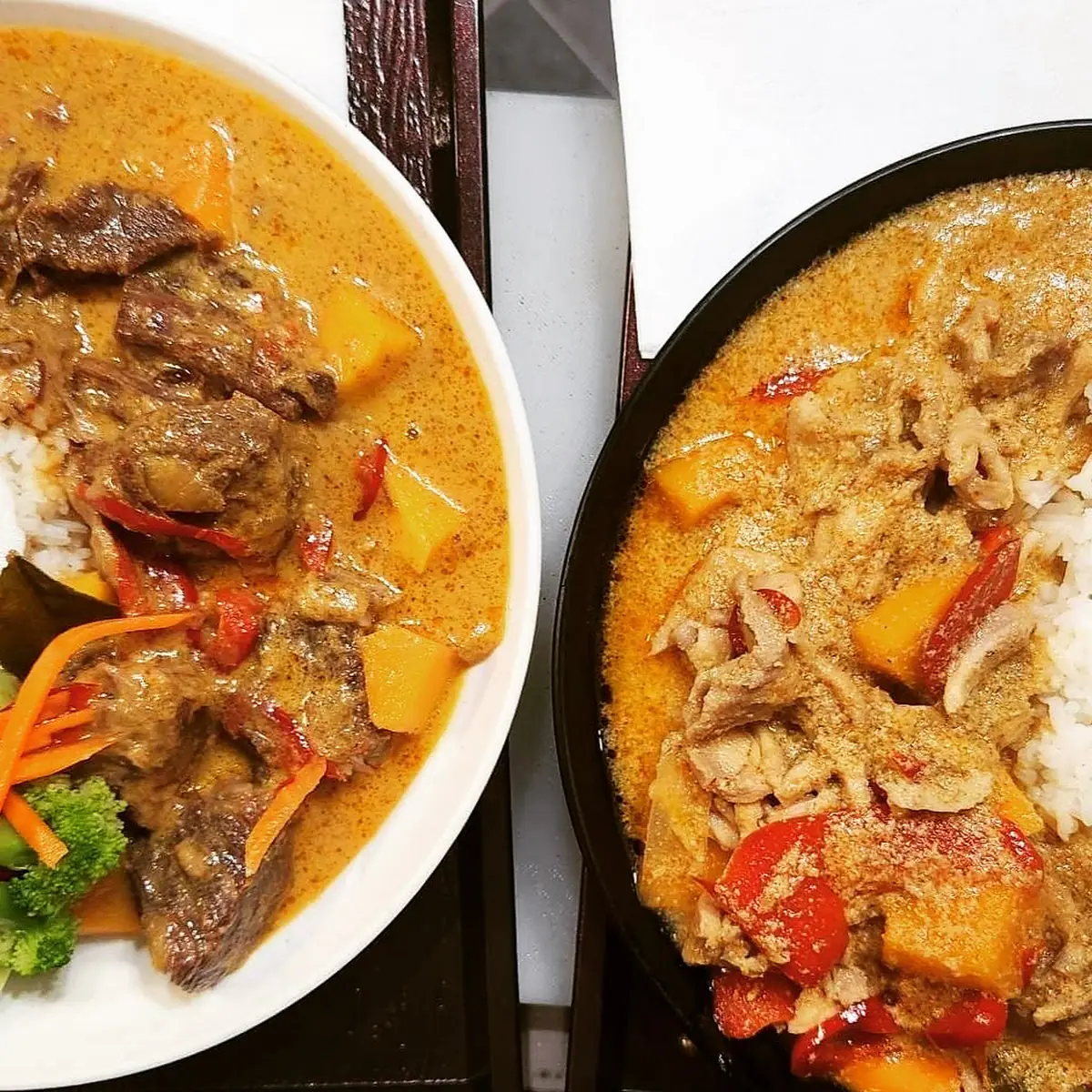 Beef Panang Curry with Rice
