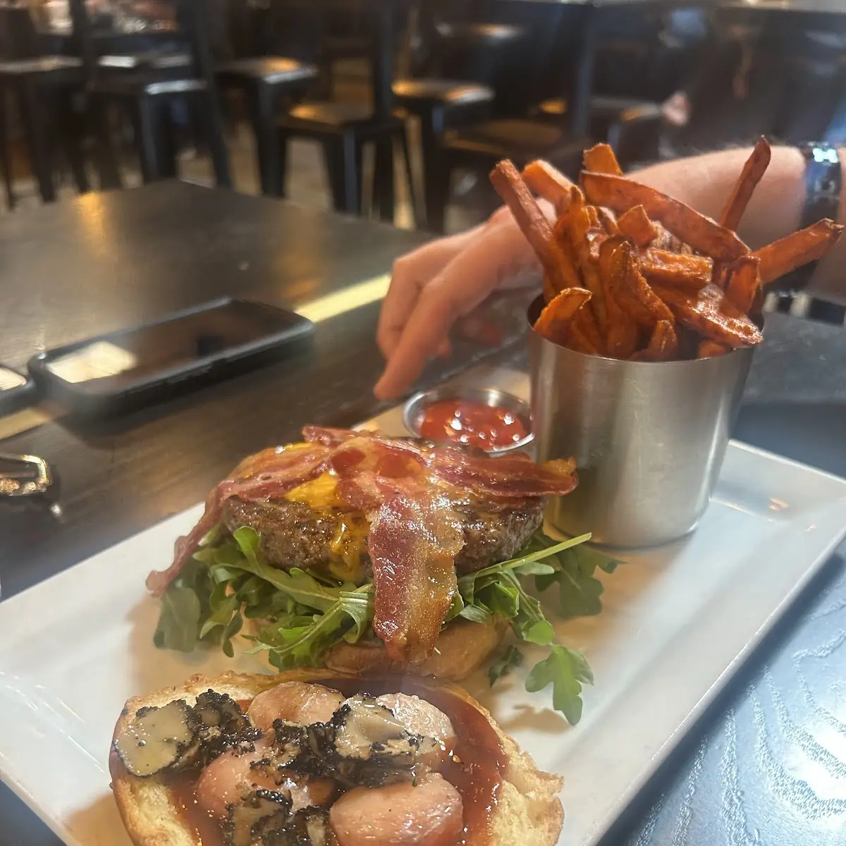 Bone Marrow and Black Truffle Burger