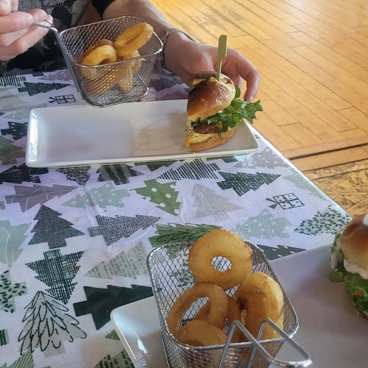 Fish Sandwich and Onion Rings