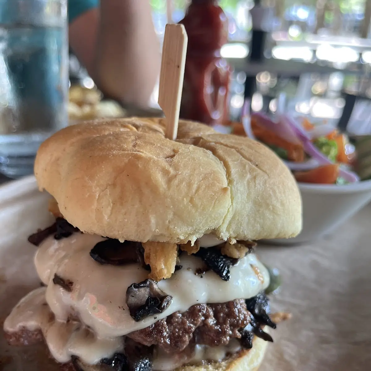 Mushroom and Swiss Burger