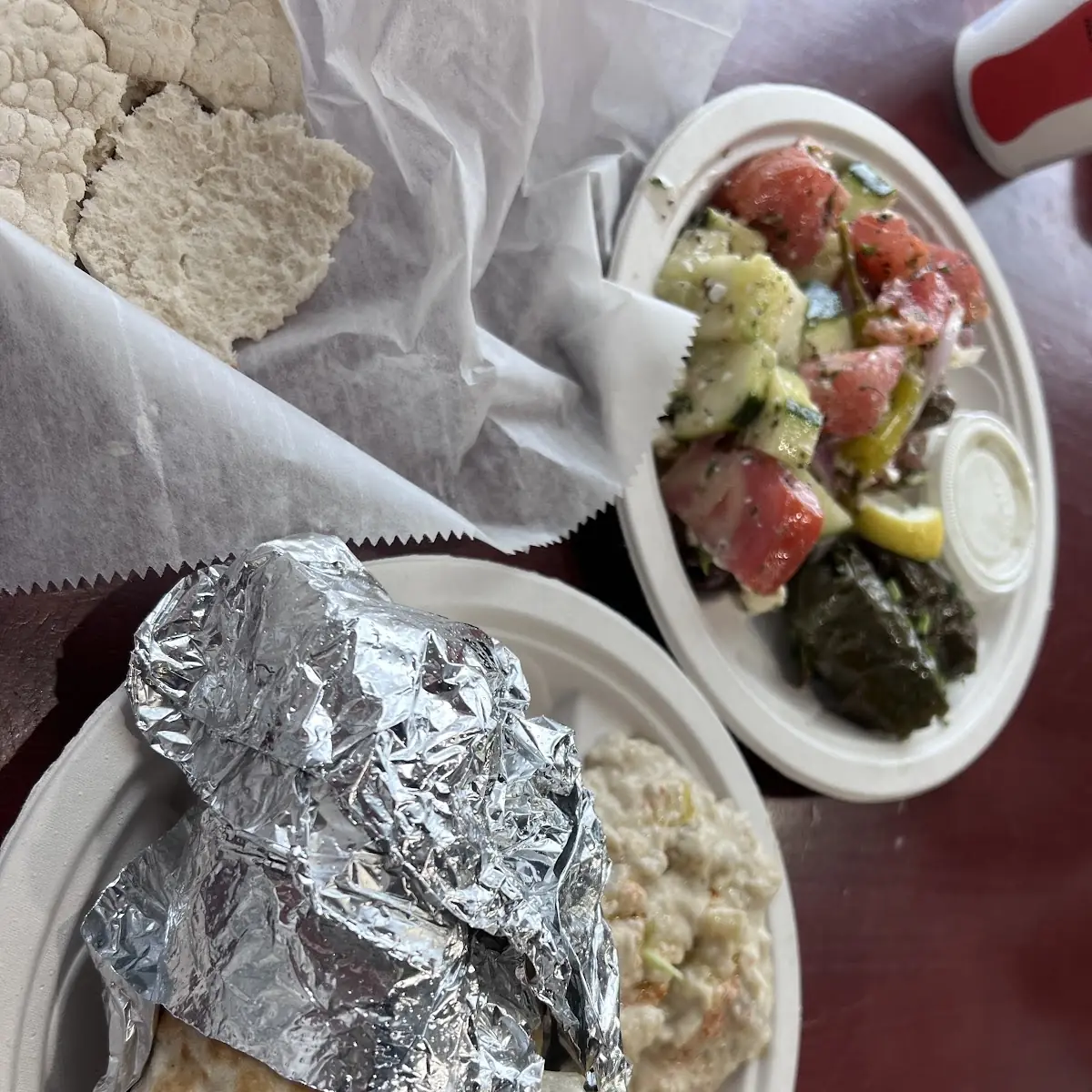 Lamb Gyro and Baba Ghanoush