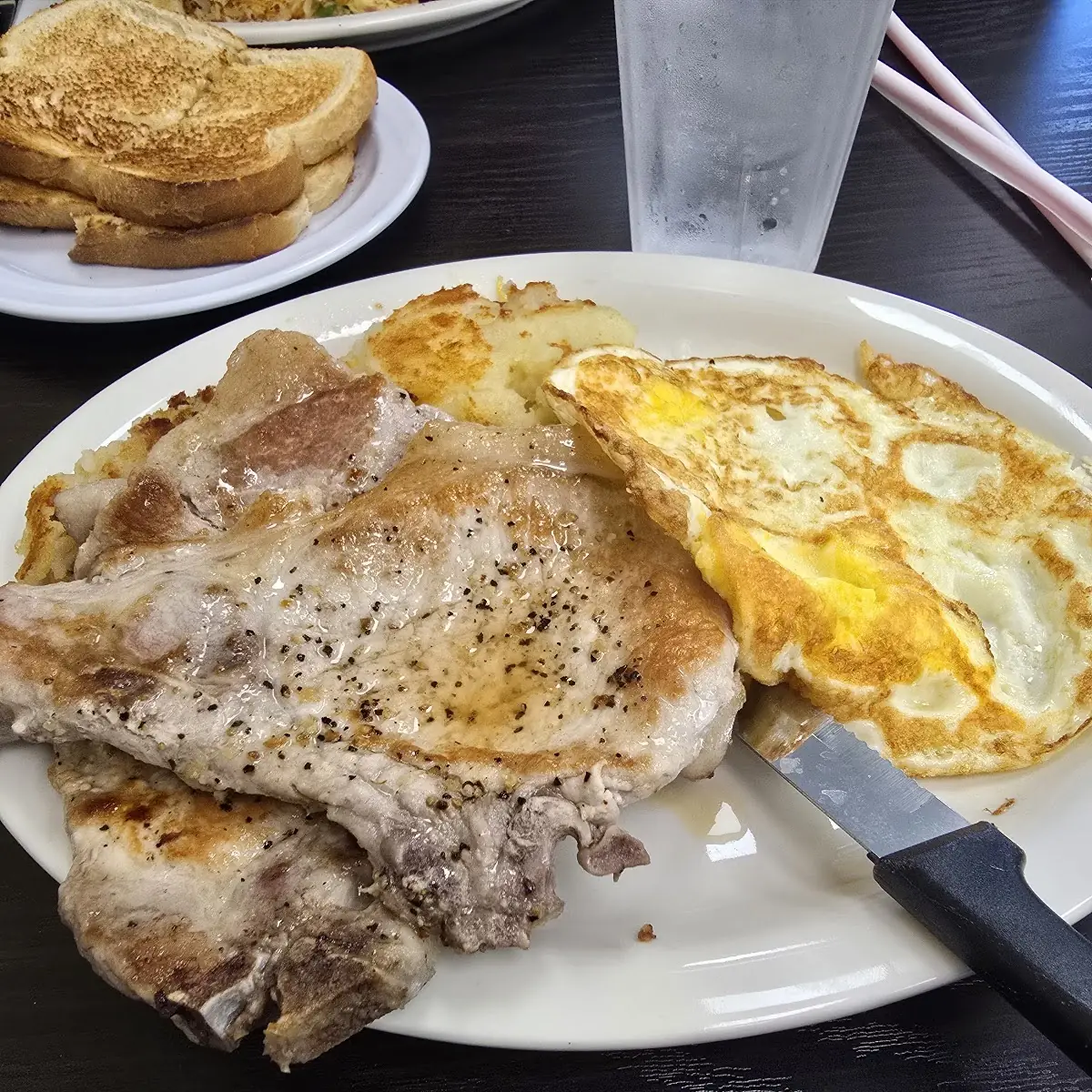Pork Chops and Eggs