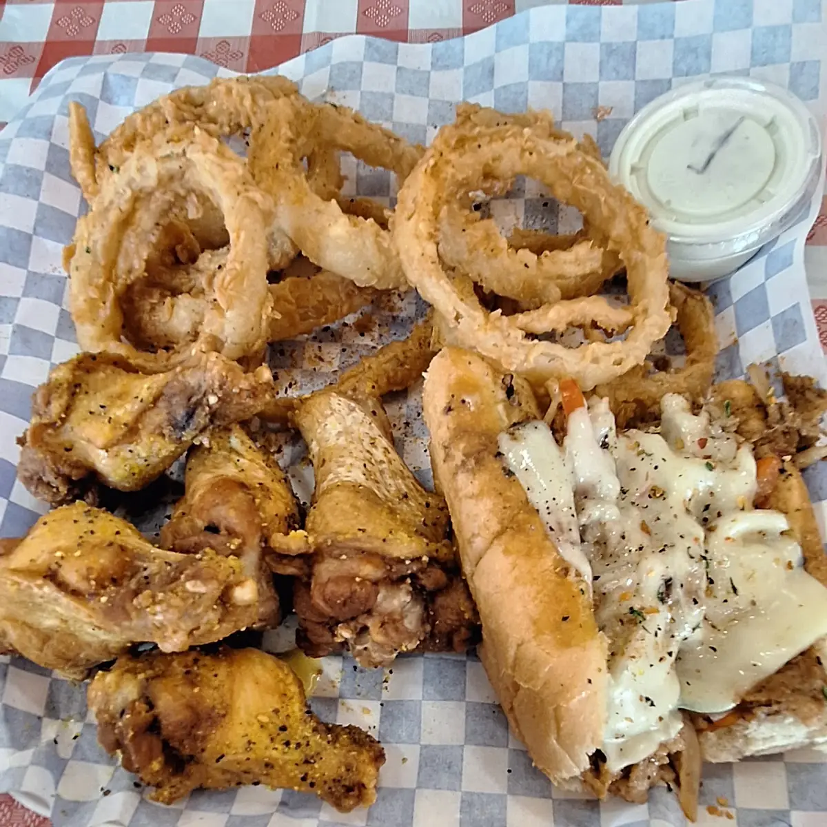 Half Philly 5 Wings Combo