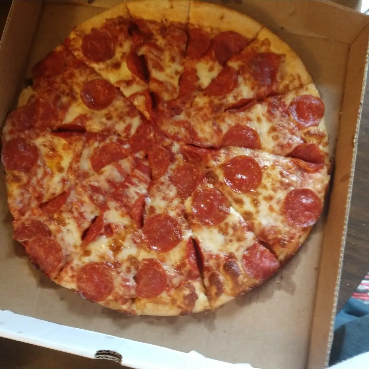 A Large Pepperoni Pizza