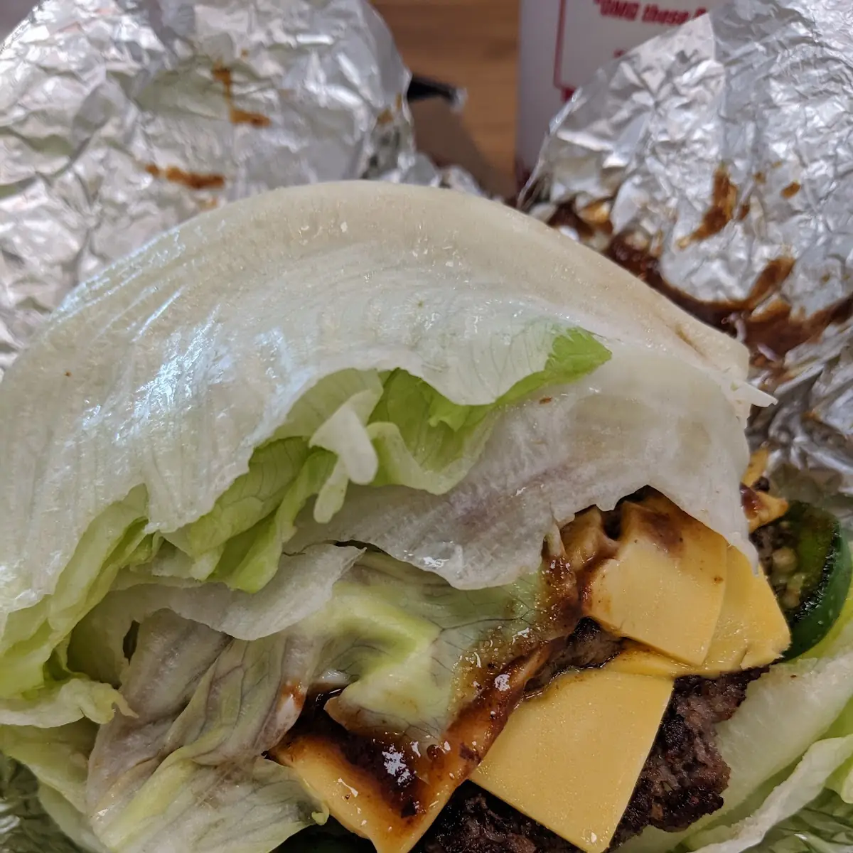 Lettuce Wrapped Double Cheeseburger