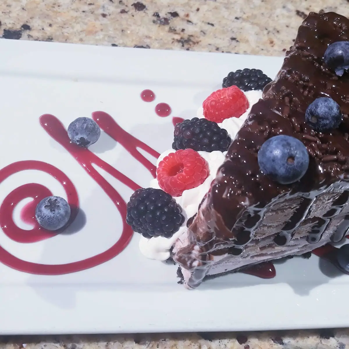 Huckleberry Mud Pie