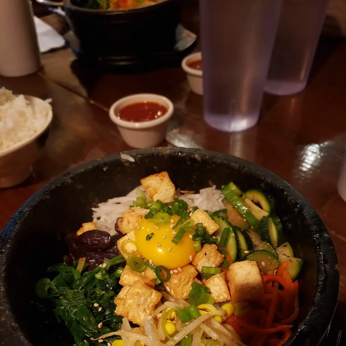 Stone Bowl Beef Bibimbap with Fried Egg