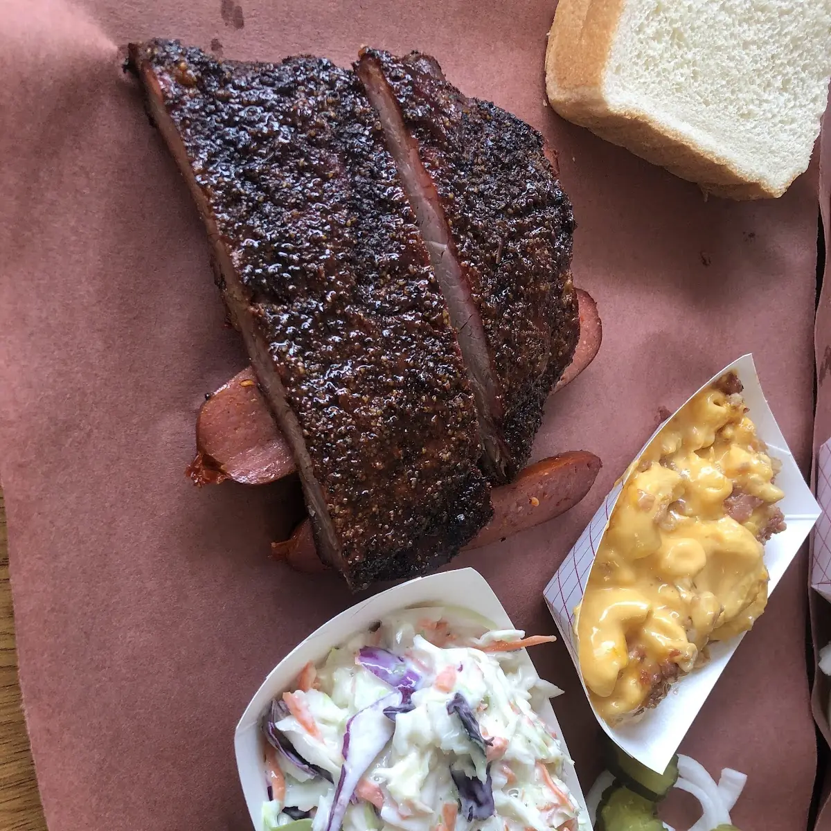 Coleslaw and Mac and Cheese
