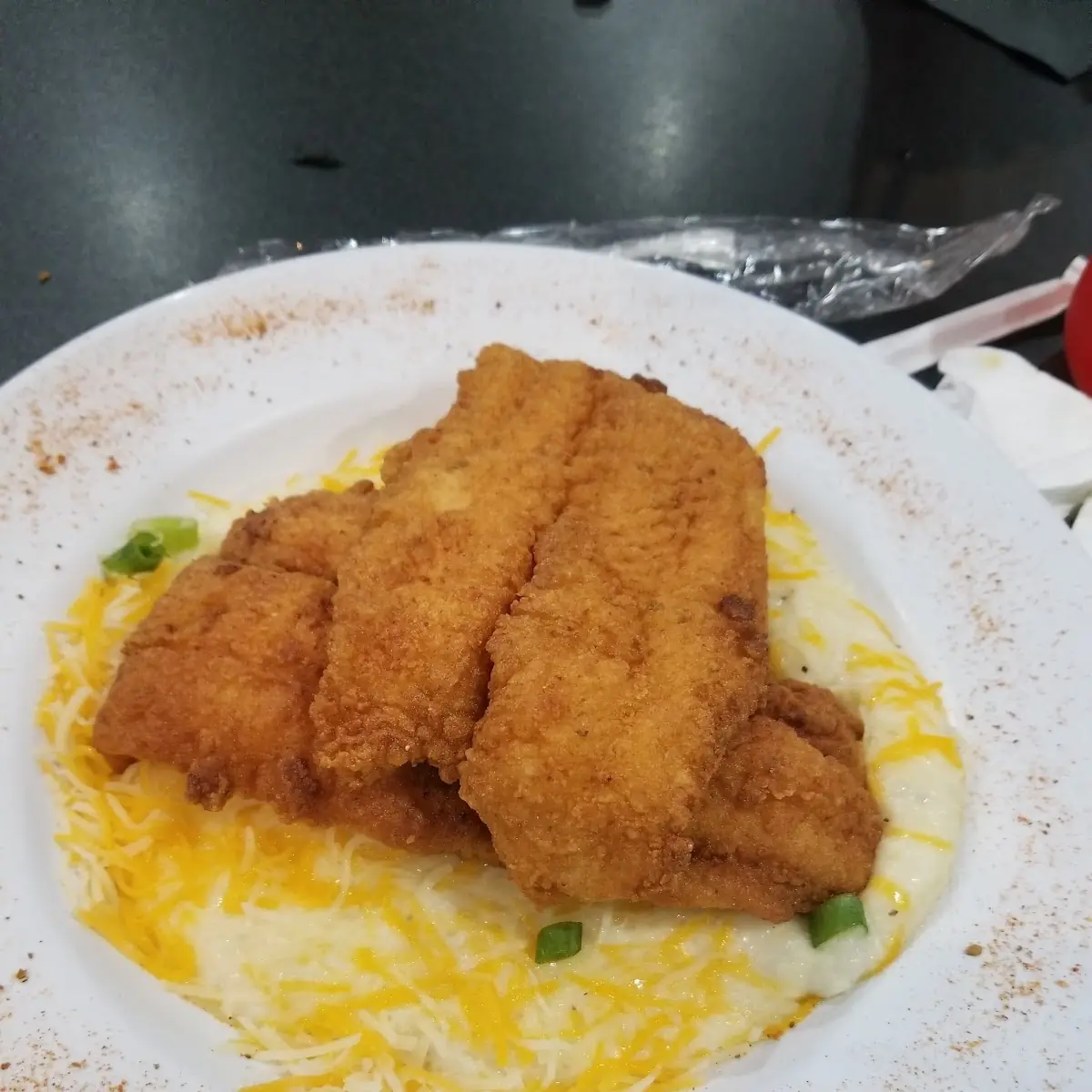 Southern Fried Fish & Grits with Catfish