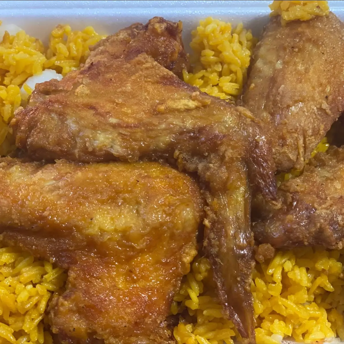 Chicken Wings with Yellow Rice