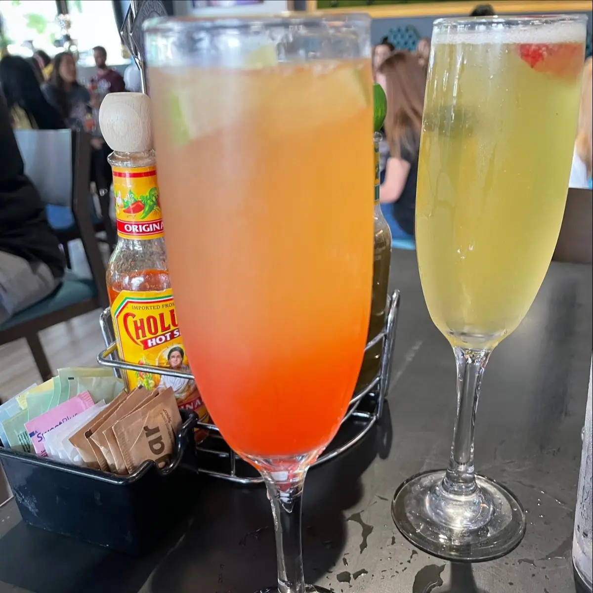 Strawberry and Pineapple Mimosas