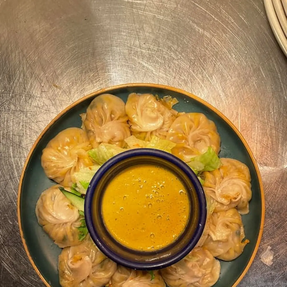 Vegetable Momos with Dipping Sauce