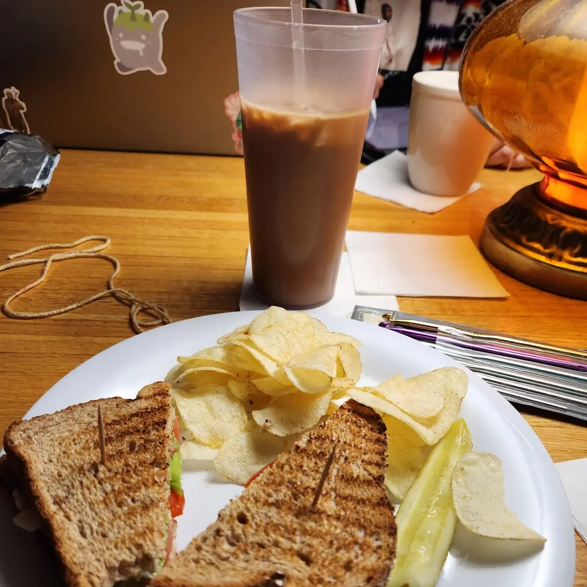 Tuna Melt Sandwich with Thai Tea