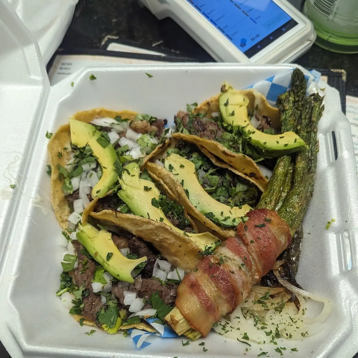 Rib Eye Tacos Bacon Wrapped Asparagus