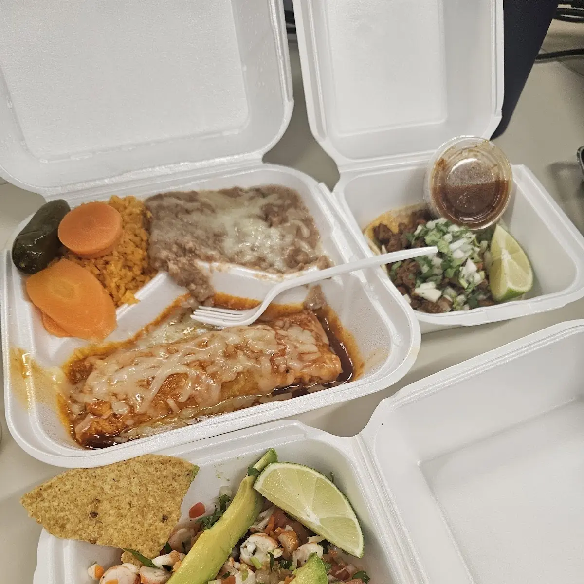 Street Tacos Ceviche Enchilada