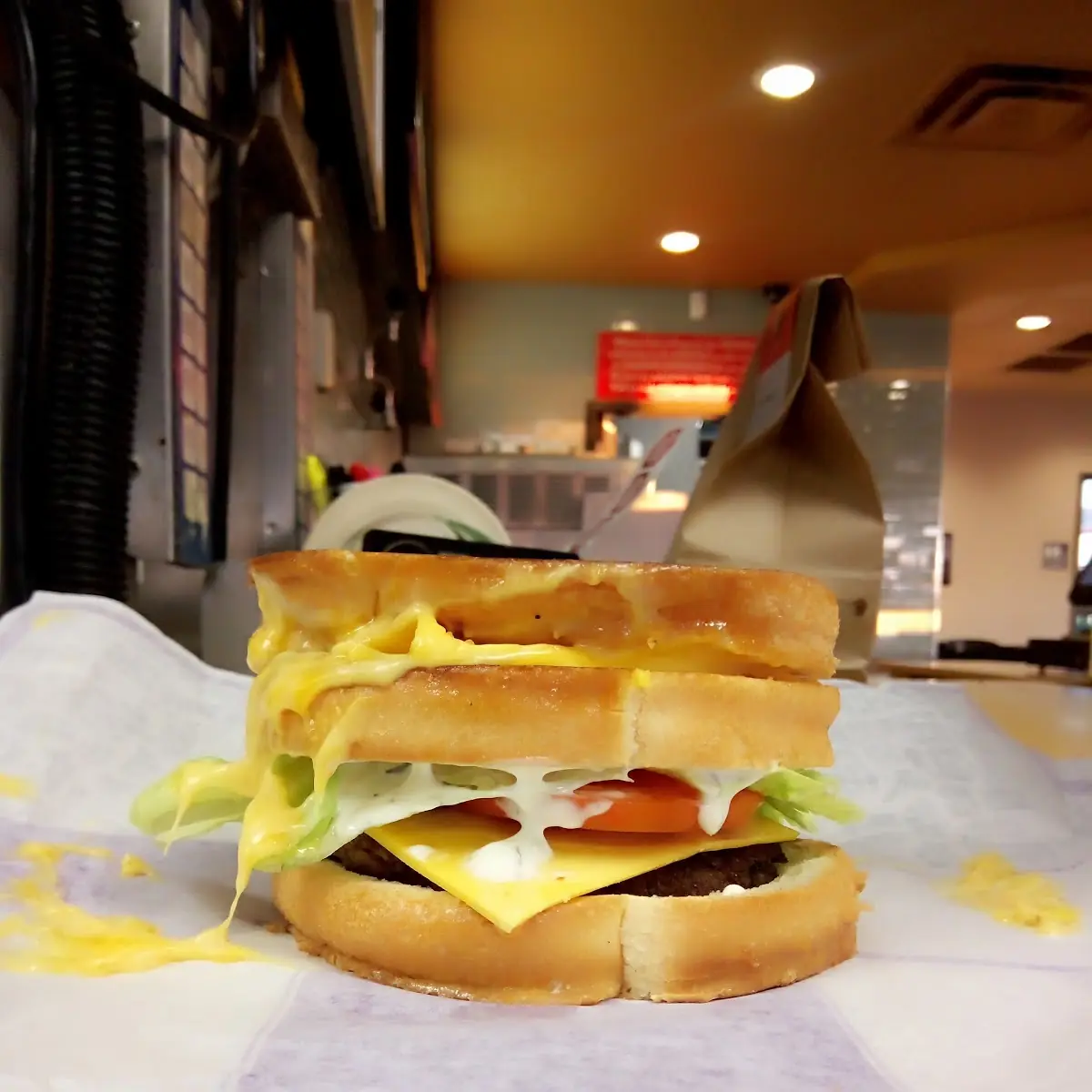Stacked Grilled Cheese Burger Munchie Meal