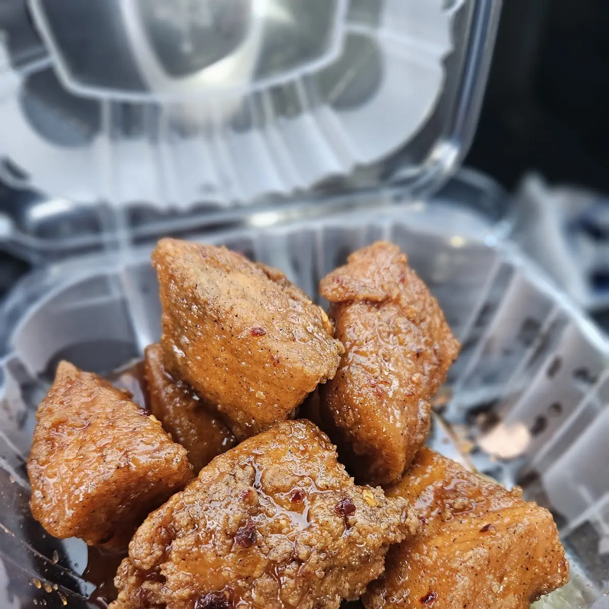 Hot Honey Salmon Bites