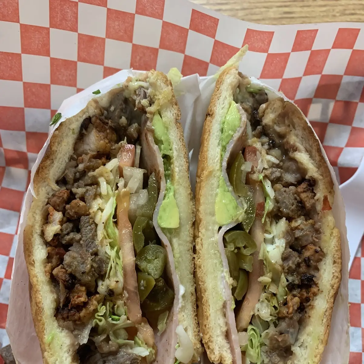 Half Carne Asada and Half Al Pastor