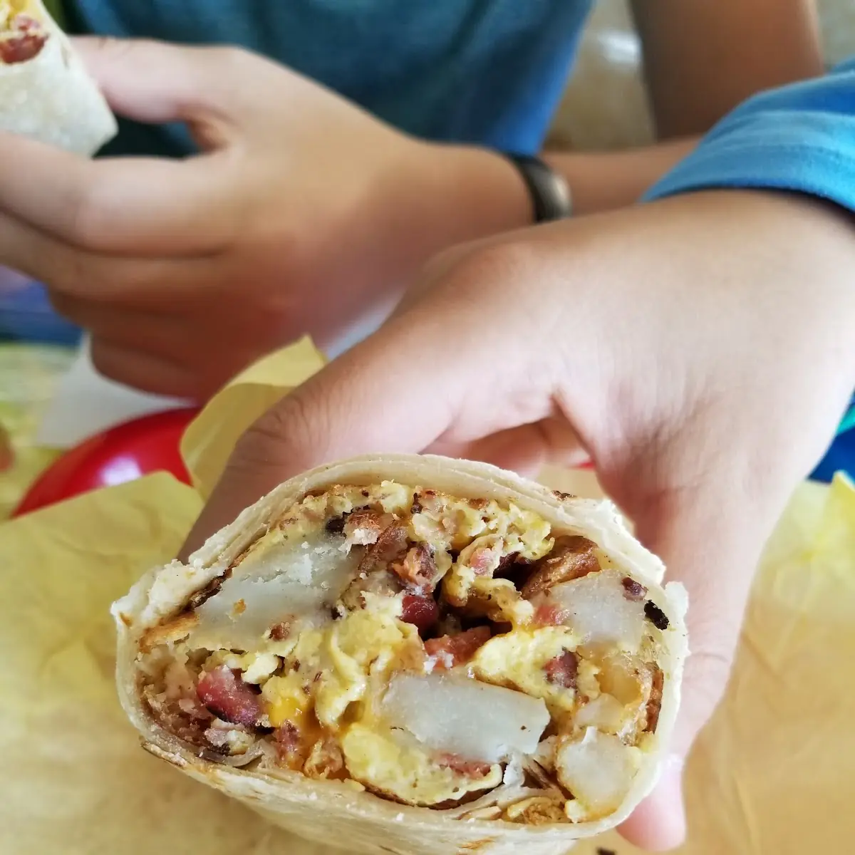Bacon Eggs Potato Breakfast Burrito
