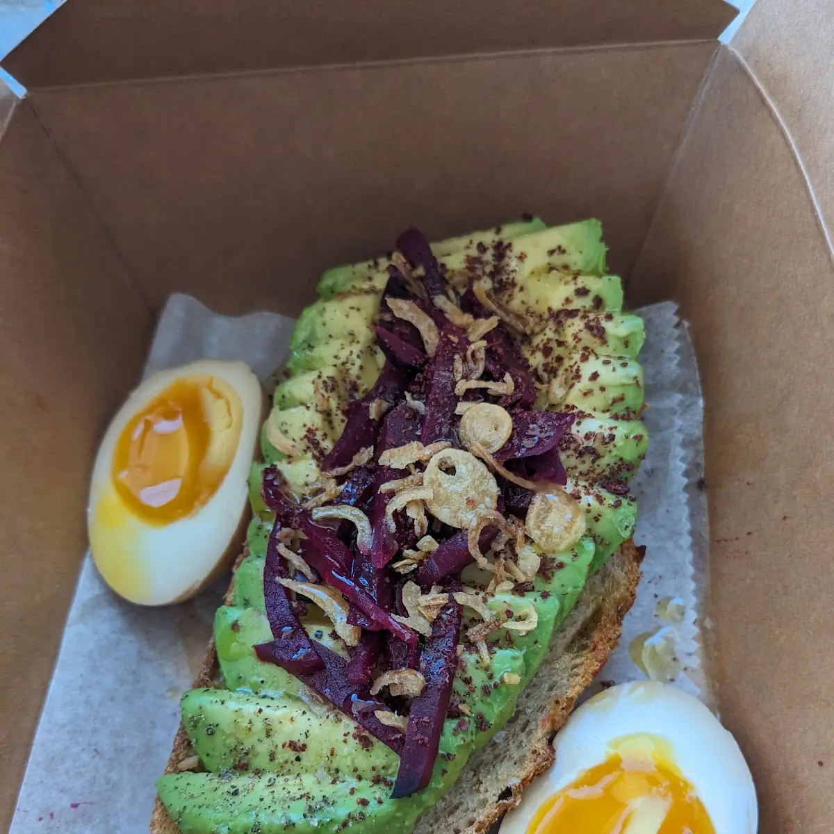 Avocado Toast with Latin Marinated Jammy Egg