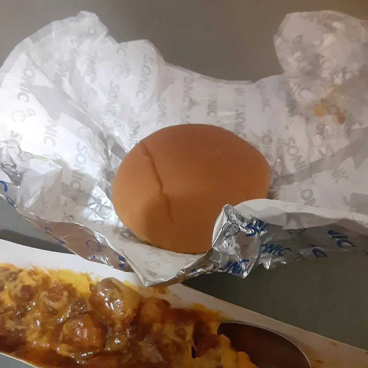 Bacon Jam Burger and Chili Cheese Tots