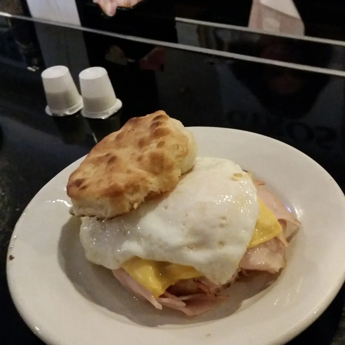 Turkey Egg and Cheese Biscuit