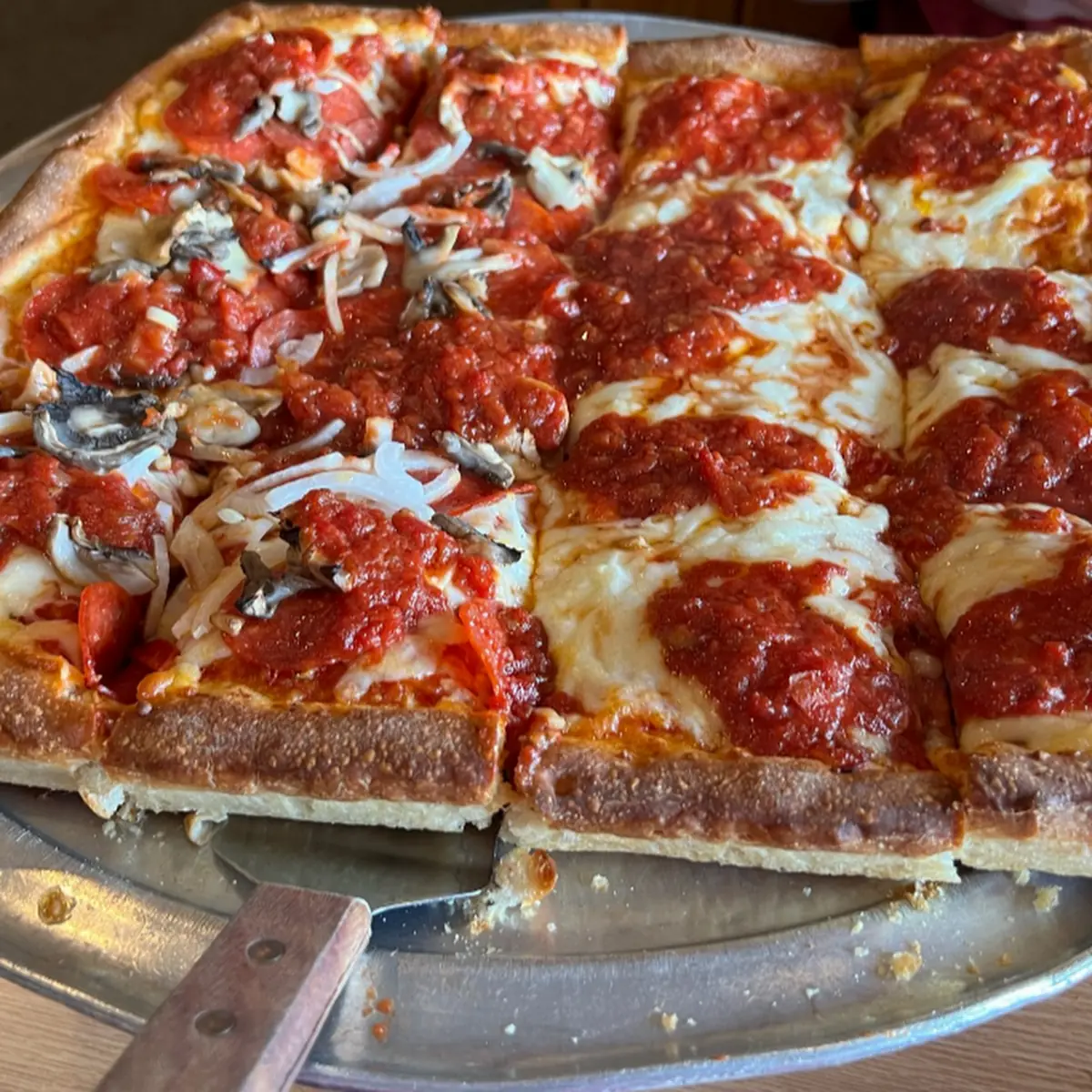 Traditional Square Pan Pizza Large Only