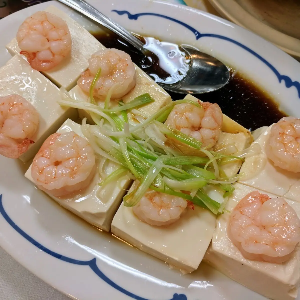 Steam Bean Curd in Sauce w Shrimps
