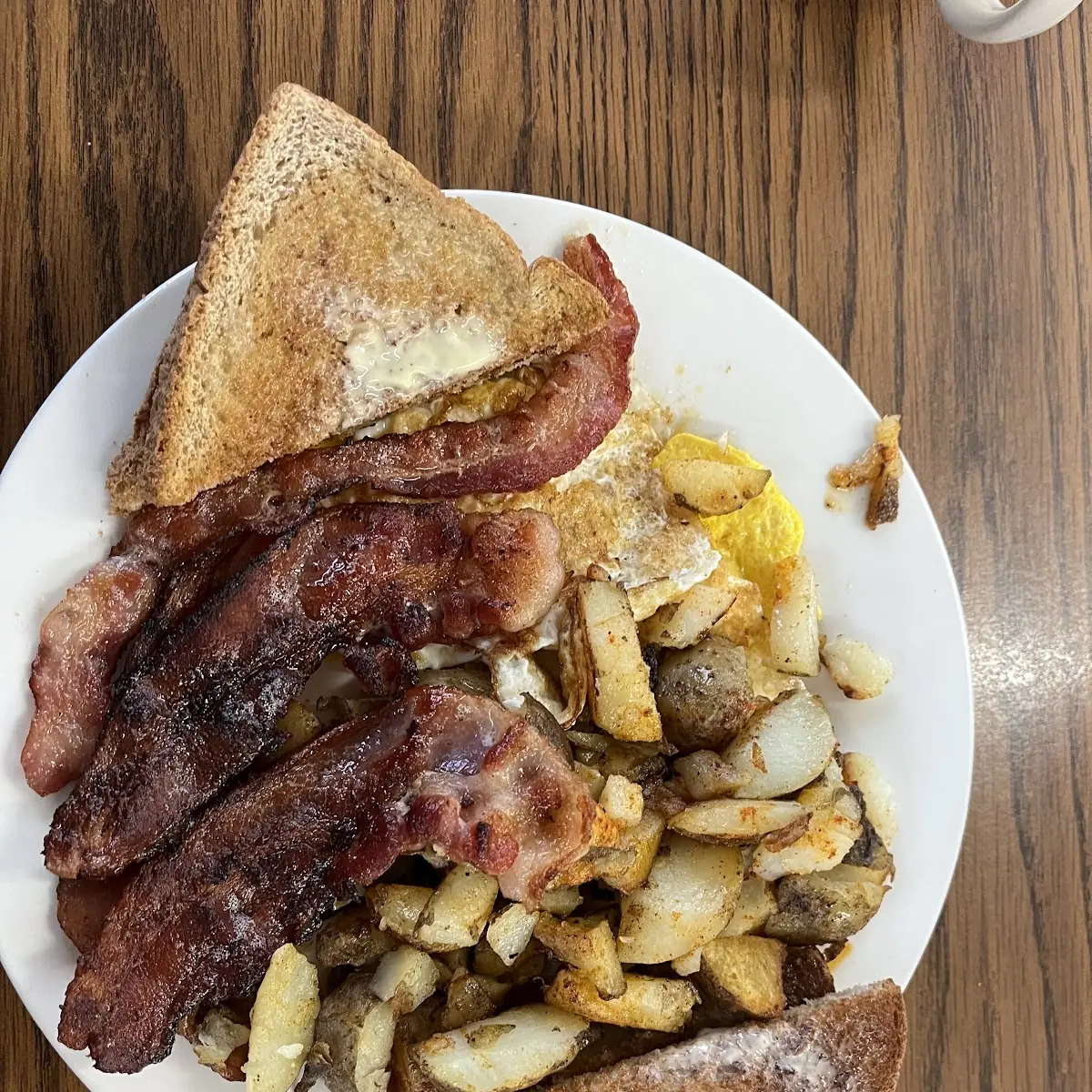 Bacon Eggs Home Fries and Toast