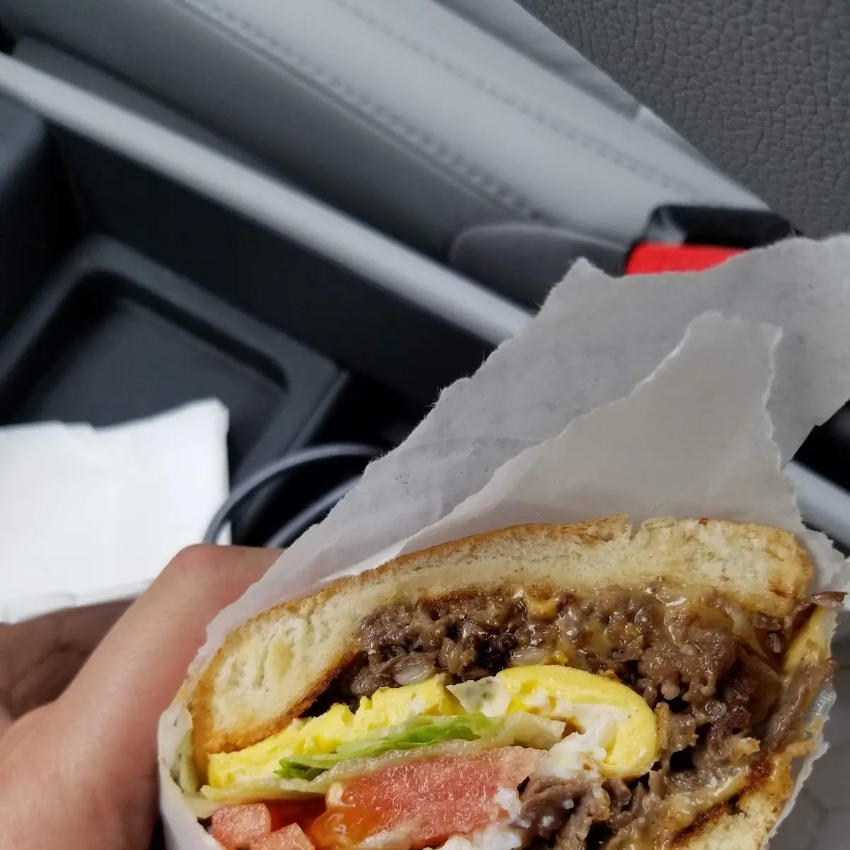 Steak Eggs and Cheese Sandwich