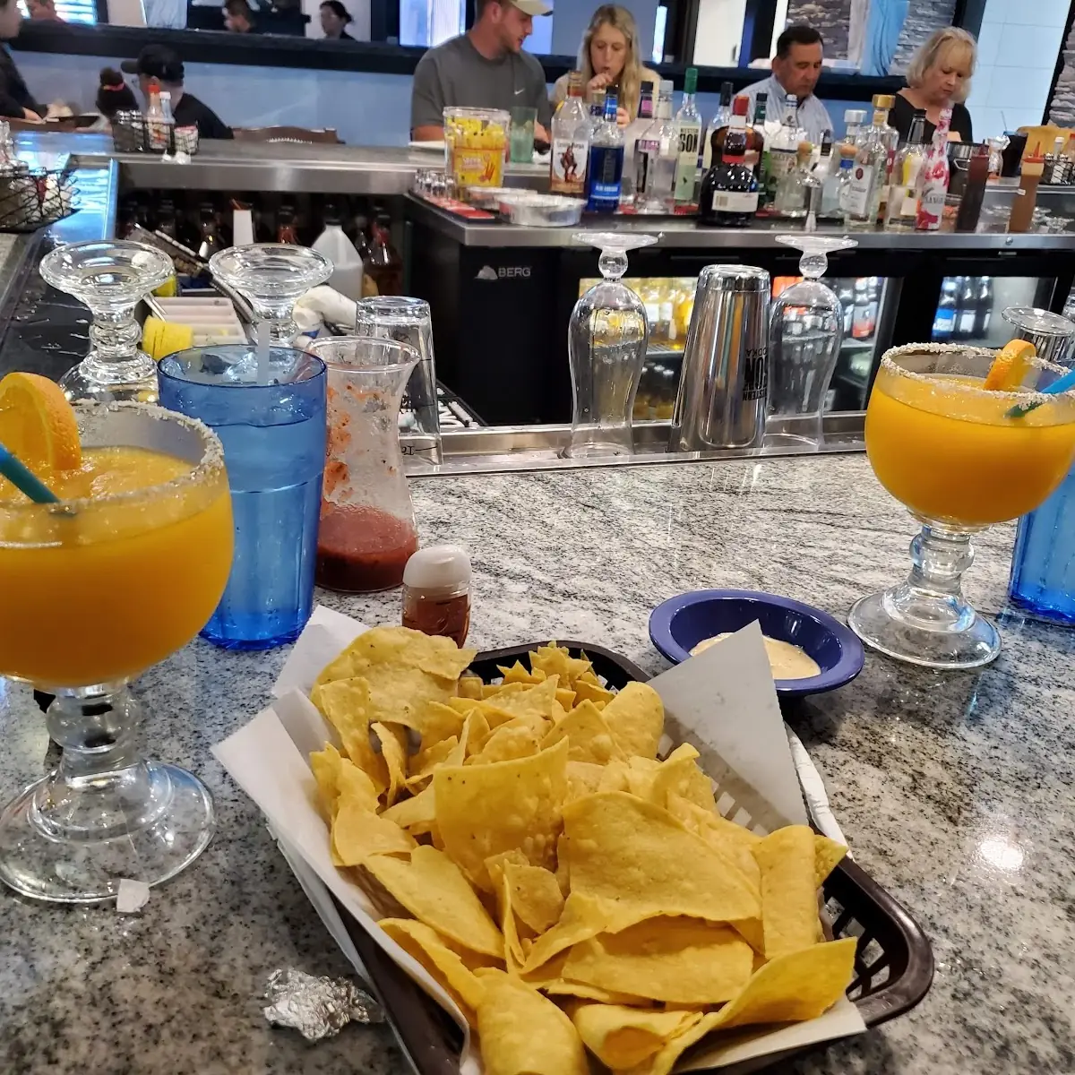 Mango Margarita and Chips