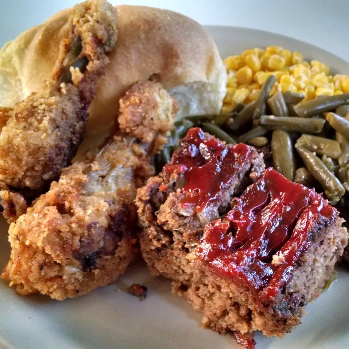 Meatloafand Fried Chicken