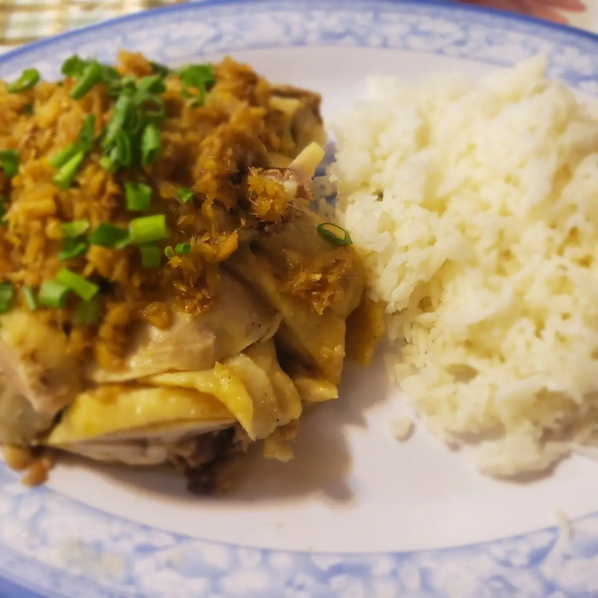 Steamed Rice with Ginger Chicken