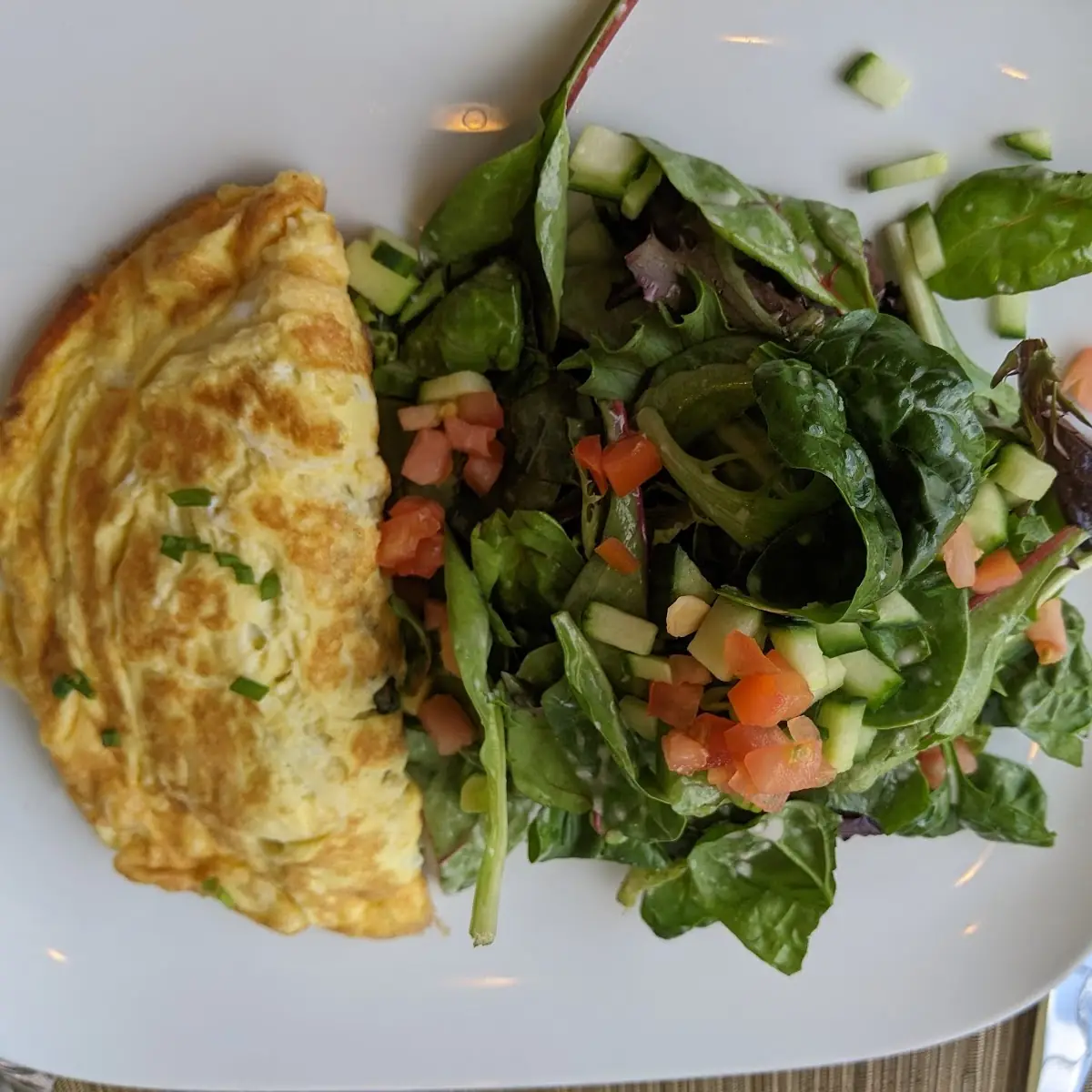 Spinach Mushroom & Goat Cheese Omelet