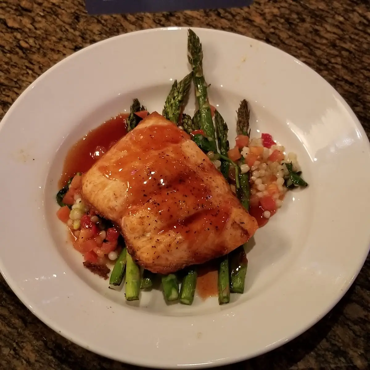 Enlightened Cherry Chipotle Glazed Salmon